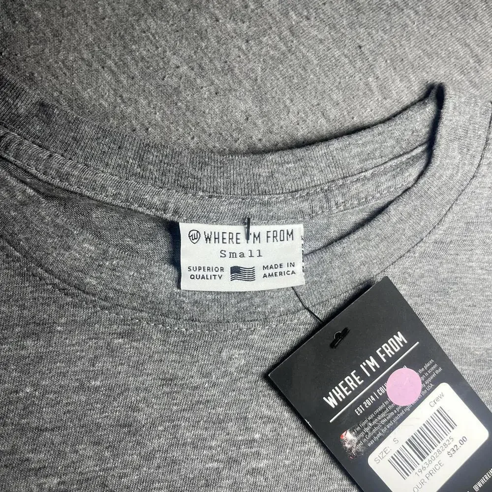 New With Tags Where I'm From Golf Apparel Golf Mix Men’s Small Gray Golf T-Shirt - Picture 3 of 5
